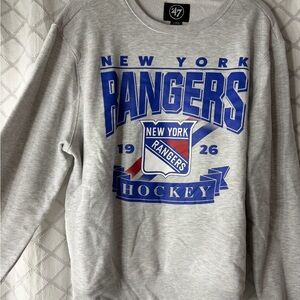 47 Brand Gray Sweatshirt with Blue Accents